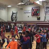 <p>Harrison teachers took on the Harlem Wizards on Jan. 14 during a fundraising basketball game that collected money for several programs and clubs.</p>