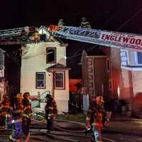 <p>Six people in all were hospitalized for minor injuries in the Hackensack blaze.</p>