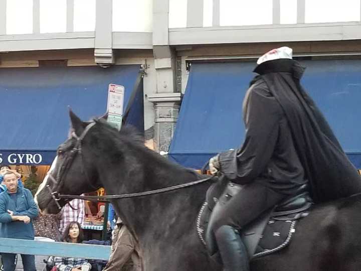 The Headless Horseman rides through Tarrytown.