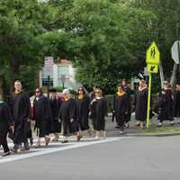 <p>Hastings High School graduates get ready for the ceremony.</p>