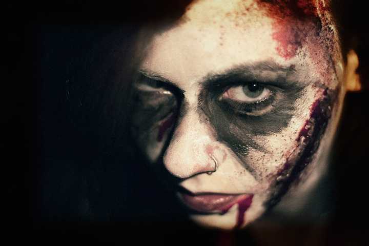 A performer from last year&#x27;s edition of Haunt at Rocky Ledge. The haunted attraction is open through Halloween in White Plains.