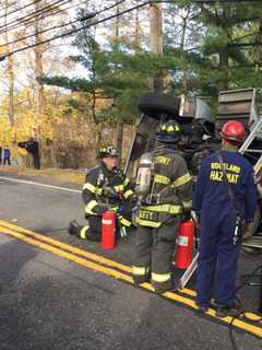 Rockland Hazmat Team Comes To Rescue After Truck Accident In Stony Point