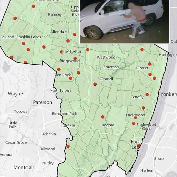 with the number of thefts escalating rapidly, county Prosecutor Gurbir S. Grewal issued a map this week showing towns with recent thefts.