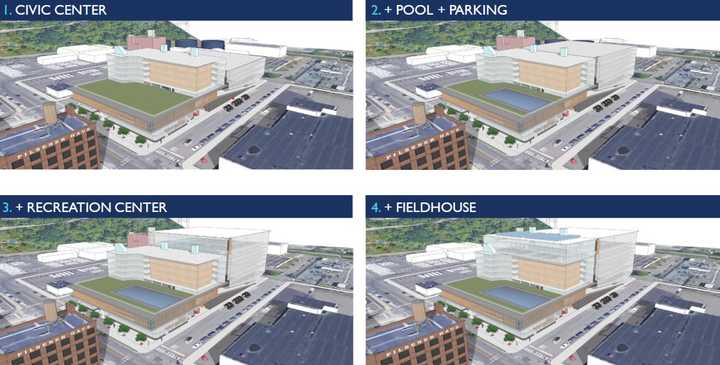 Hoboken residents were asked to pick the design for a new municipal complex from four choices.