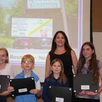 <p>Winners in last year&#x27;s contest receive prizes at the Housatonic Resources Recovery Authority.</p>