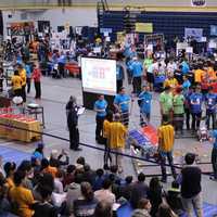 <p>FIRST®, an international youth organization that promotes science, technology and engineering, will be hosting a robotics competition, such as this one, at Rockland Community College in March.</p>