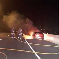 Stratford Firefighters Put Out Car Fire On I-95