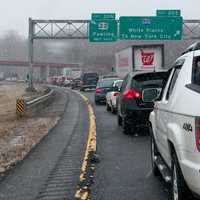 Tractor-Trailer Overturns At I-84/I-684 Junction