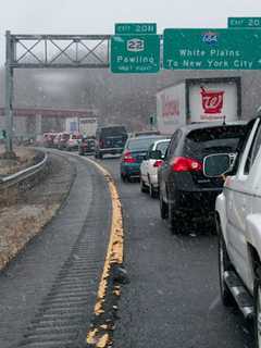 Tractor-Trailer Overturns At I-84/I-684 Junction