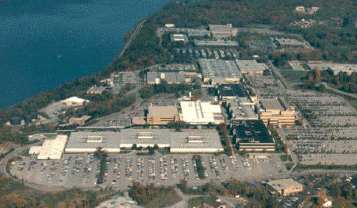 Certain IBM employees will receive a one-month severance package, according to a report in the Poughkeepsie Journal. IBM&#x27;s Poughkeepsie plant by the Hudson is pictured.