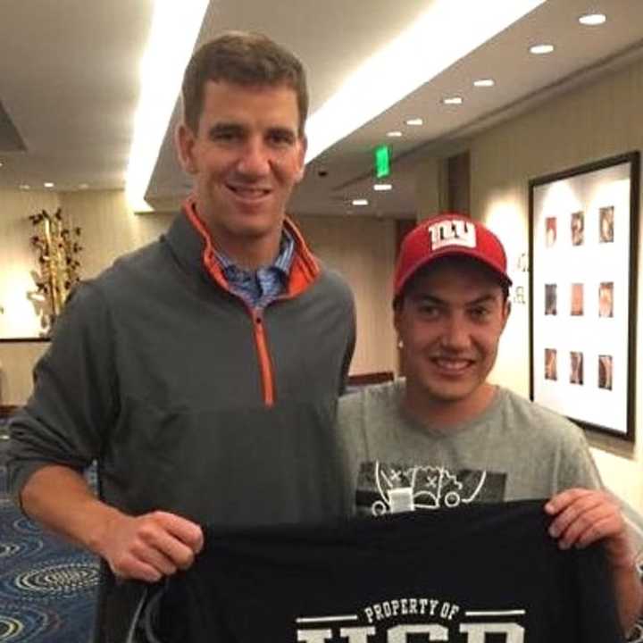 Eli and Special Olympian John Manning (no relation)