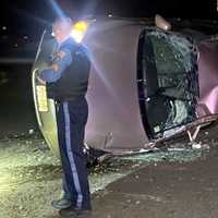 Asleep At The Wheel? Driver In Ridgewood Rollover Literally Walks Away Uninjured