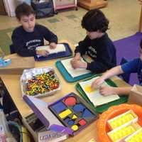 <p>Visitation Academy Kindergarten students enjoyed learning Math while filling up their Easter Baskets.</p>