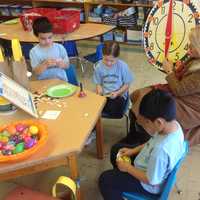 <p>Visitation Academy Kindergarten students enjoyed learning Math while filling up their Easter Baskets.</p>