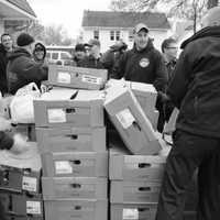 <p>The Hackensack Fire Department donated 100 turkeys to the Center for Food Action.</p>