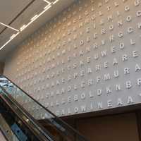 <p>The &quot;Author Wall&quot; at the entrance of the Barnes &amp; Noble in Eastchester.</p>