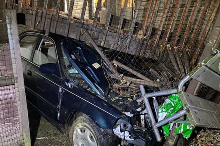 Photos: Driver Injured After Car Slams Into Corner Of Bridgeport Home