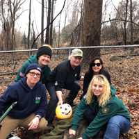 <p>Upper Saddle River Mayor Joanne Minichetti (top right) with animal control officers who rescued the deer.</p>