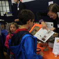 <p>Youngsters sample some of the offerings.</p>