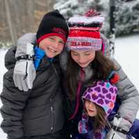 <p>The Brieff children play outside in Woodcliff Lake.</p>