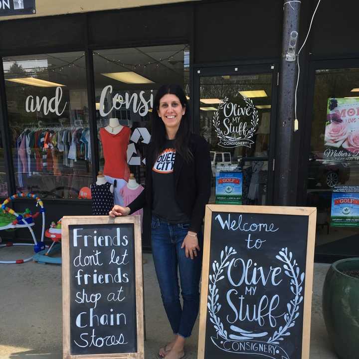 Owner Ali Papageorge of Olive My Stuff in Monroe.