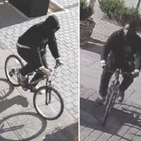 RECOGNIZE HIM? Woman Sitting Outside Englewood Cafe Mugged By Bandit On Bicycle