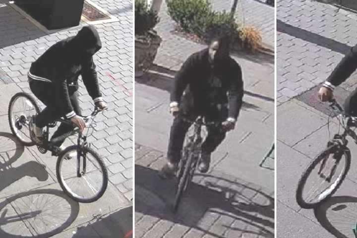 RECOGNIZE HIM? Woman Sitting Outside Englewood Cafe Mugged By Bandit On Bicycle