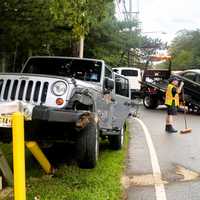 <p>The Jeep and Mercedes collided outside the Bergen County Duck Pond in front of Valley Health Systems on East Ridgewood Avenue near Paramus Road.</p>