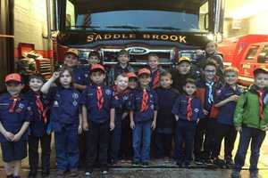 PHOTOS: Saddle Brook Boy Scouts Visit Fire Department