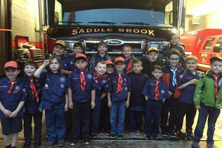 PHOTOS: Saddle Brook Boy Scouts Visit Fire Department