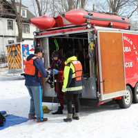 <p>Once a diver is removed from the water, they are examined by EMS</p>