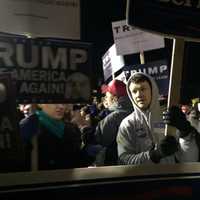 <p>Donald Trump supporters Saturday in New Hampshire.</p>