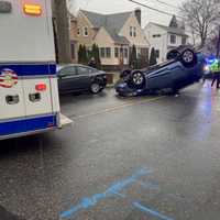Vehicle Overturns, Hits Parked Car In Roselle Park