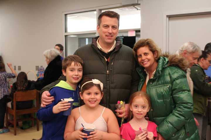 From left: Grant Lewison, David Lewison, Elizabeth Lewison and Bridget Lewison with family friend Claudia Dojknik, front.