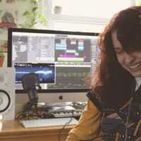 <p>Deanna Fielding, aka smudgeout, aka Dean, recording.</p>