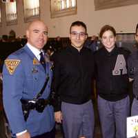 <p>LTC Ray Guidetti (Paramus), Cadet Nicholas Ghichlian (Paramus), Cadet Brigid Tracy (Oradell), Cadet Edward Yoon (River Edge), Trooper Dana Wilcomca (Paramus)
4th photo</p>