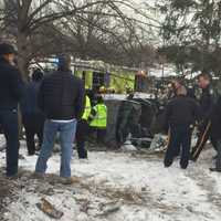 Airborne Vehicle Rollover Lands In Paramus Parking Lot