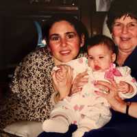 <p>Sarah Friedson, as a baby, with her mother, Susan Friedson, and her grandmother, Blossom Carlow.</p>