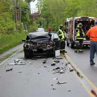 Four Hospitalized As Car, School Bus Crash At Mahopac High School