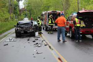 Four Hospitalized As Car, School Bus Crash At Mahopac High School