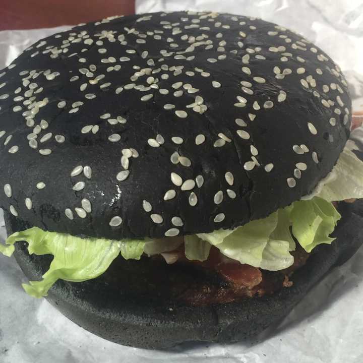 Burger King&#x27;s new Halloween-themed Whopper.