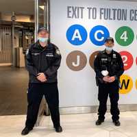 <p>L-R: PAPD Officers Eric Seborowski and Evan Butt, Sgt. Christopher Mathus</p>