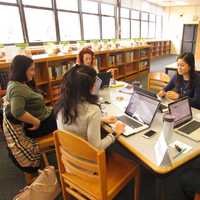 <p>Teachers do professional development exercises during a "virtual day" at Northern Valley Regional High School Demarest.</p>