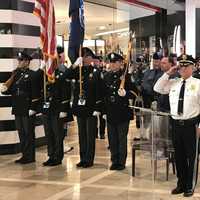 <p>Bergen County Police Chief’s Association held its 9/11 remembrance ceremony in Paramus Monday.</p>