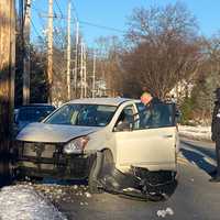 <p>The SUV got the worst of it in a multi-vehicle crash Saturday morning in Glen Rock.</p>