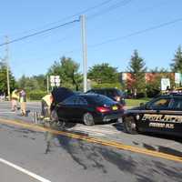 <p>First on the scene, Mahopac Falls engine dispatches its crew to secure the vehicles and take over traffic control.</p>