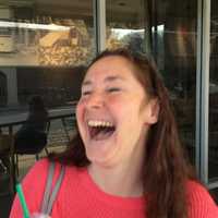 <p>Heatherly Law is excited to taste her Unicorn Frappuccino at the Starbucks in Trumbull.</p>