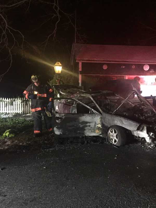 Two Injured In Car Rollover, Explosion In Danbury