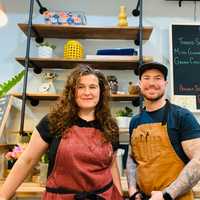 <p>Monique and James Rugile in Rugile&#x27;s Kitchen.</p>