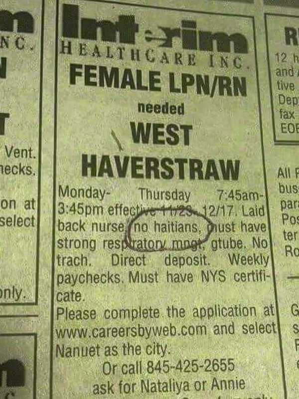 Health-Care Firm Pays Price For Anti-Haitian Pennysaver Ad